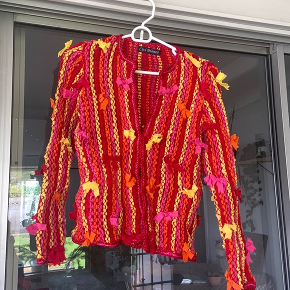 Cici Bianca Cardigan sweater with bows - Picture 1 of 1